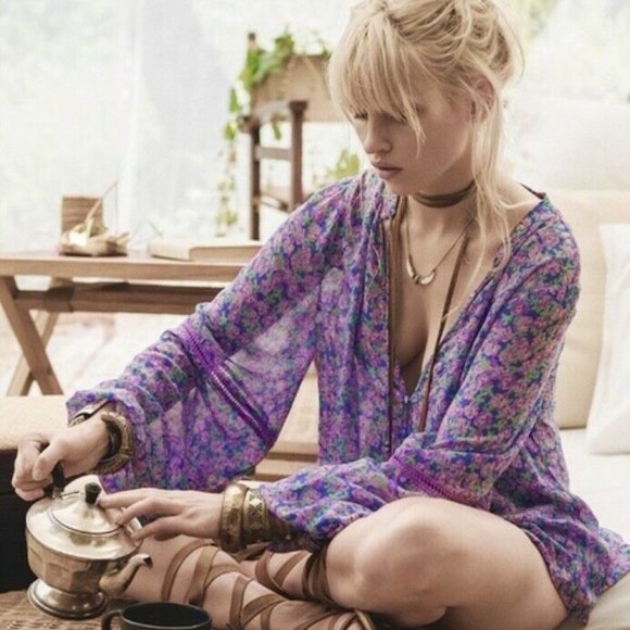 SOLD VNTG Spell Gypsy Collective WILDFLOWER Blouse - Picture 3 of 9